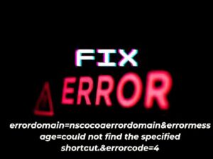 Errordomain=nscocoaerrordomain&errormessage=could not find the specified shortcut.&errorcode=4